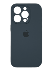 Силіконовий чохол Full Cover для iPhone 15 Pro black green Full Camera