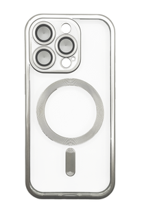 Чохол Metal Matte with MagSafe для iPhone 16 Pro white titanium Full Camera