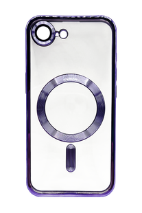 Чехол Metal Matte with MagSafe для iPhone 16e light purple Full Camera