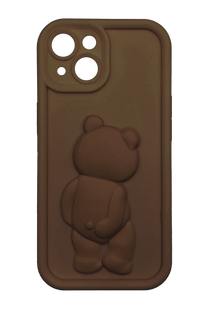 Накладка Bear для iPhone 15 brown Full Camera