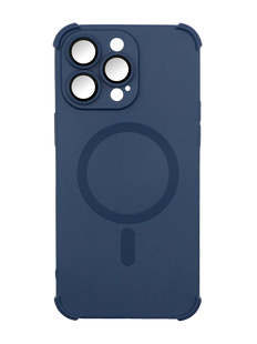 Силиконовый чехол Silk Touch with MagSafe для iPhone 13 Pro blue Full Camera
