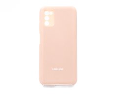 Силиконовый чехол Full Cover для Samsung A03S pink sand Full camera