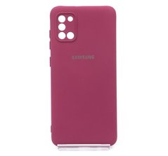 Силиконовый чехол Full Cover для Samsung A31 marsala my color Full Camera