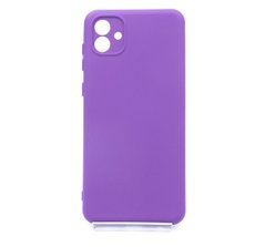 Силиконовый чехол Full Cover для Samsung A04 purple Full Camera без logo