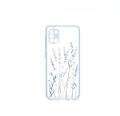 TPU+PC чехол Picture Color Buttons для Samsung A31 lavender grey/цветы full camera