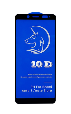 Захисне 10D скло Full Glue для Xiaomi Redmi Note 5/5 Pro black SP