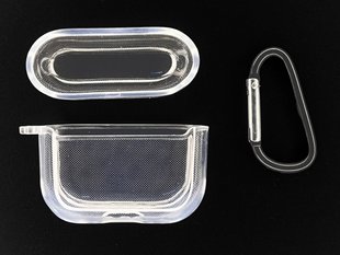 Чохол Silicone for AirPods Pro clear + карабін