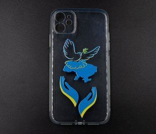 Силіконовий чохол MyPrint для iPhone 11 Голуб миру, OuCase, clear