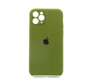 Силіконовий чохол Full Cover для iPhone 11 Pro olive green Fulll Camera