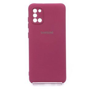 Силіконовий чохол Full Cover для Samsung A31 marsala my color Full Camera