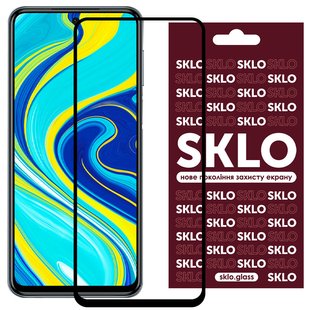 Захисне скло SKLO 5D Full Glue для Xiaomi Redmi Note 9S/Note 9 Pro/Note 9 Pro Max black (тех.пак.)