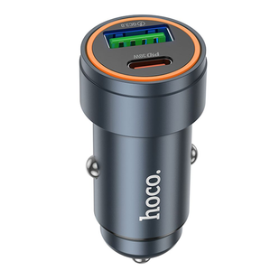 Автомобільний зарядний пристрій HOCO Z57A 1USB/1USB-C PD30W/QC3.0 gray