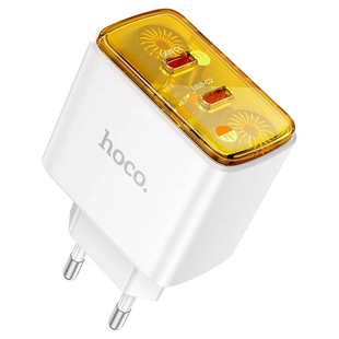 Мережевий зарядний пристрій Hoco CS43A Smart PD45W(2 Type-C) charger white