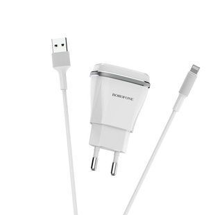 Мережевий зарядний пристрій Borofone BA1A iPhone