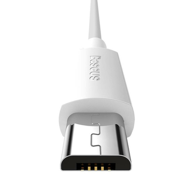 USB кабель Baseus Simple Wisdom TZCAMZJ-02 Micro (2pcs/set) 2.1A 1.5m white