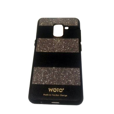 Накладка Sibling Woto Glittery для Samsung A8+ black