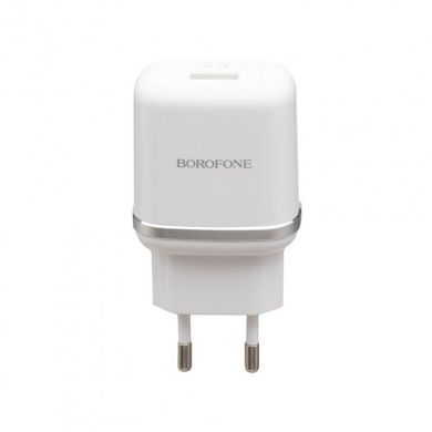Мережевий зарядний пристрій Borofone BA36A Micro QC 3.0 1m white