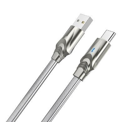 USB кабель Borofone BU12 Synergy Type-C 3A/1.2m silver