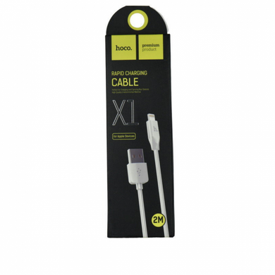USB кабель HOCO X1 Rapid Lightning 2m white