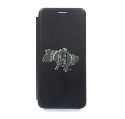 Чохол книжка Original шкіра MyPrint для Xiaomi Redmi Note 9 (Карта України) black