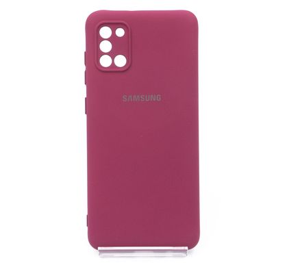 Силіконовий чохол Full Cover для Samsung A31 marsala my color Full Camera