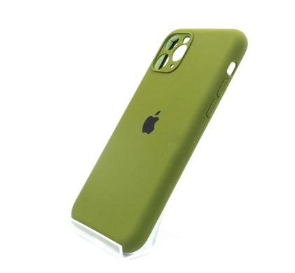 Силіконовий чохол Full Cover для iPhone 11 Pro olive green Fulll Camera