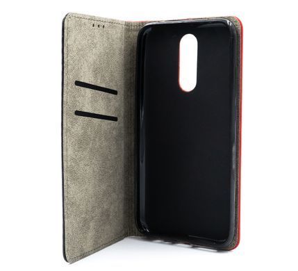 Чохол книжка Carbon для Xiaomi Redmi 8 red/black (4you)