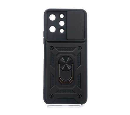 Чохол Camshield Serge Ring для Xiaomi Redmi 12/Poco M6 Pro black протиуд.шторка/захист камери