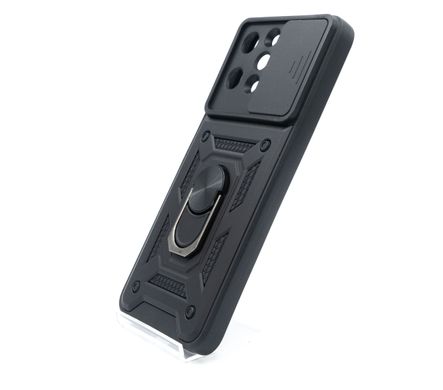 Чохол Camshield Serge Ring для Xiaomi Redmi 12/Poco M6 Pro black протиуд.шторка/захист камери