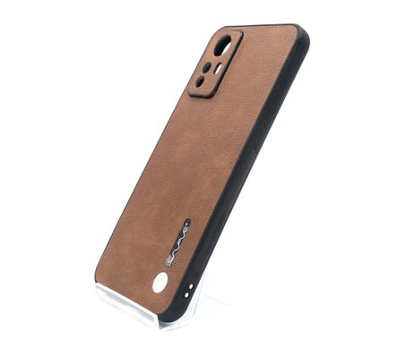 Чохол WAVE Leather для Xiaomi Redmi Note 12S dark brown Full Camera