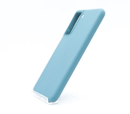 Силиконовый чехол Soft Feel для Samsung S21 FE powder blue Candy