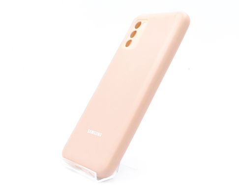 Силіконовий чохол Full Cover для Samsung A03S pink sand Full camera