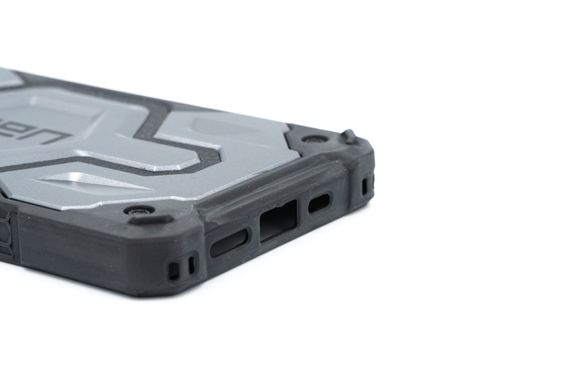 Чохол UAG Monarch Pro with Magsafe Leather для iPhone 14 gray ударопрочный