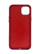 Чохол Leather with Magsafe для iPhone 14 Plus red без logo