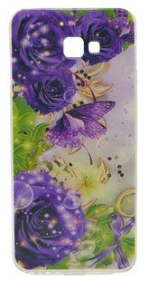 Силиконовый чехол Flower Mix для Samsung J4 Plus (2018)