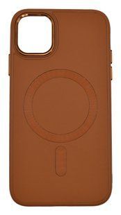 Чехол кожаный Bonbon Leather Metal Style with MagSafe для iPhone 11 brown