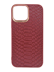 Чохол Kajsa Snake Pattern для iPhone 13 Pro burgundy