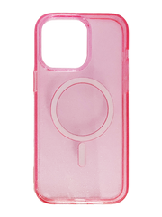 Чохол TPU Galaxy Sparkle MagSafe для iPhone 14 Pro Max pink+glitter