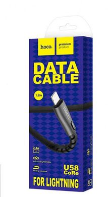 USB кабель HOCO U58 Core Lightning 2.4A/1,2m black