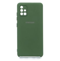 Силіконовий чохол Full Cover для Samsung A51 dark green My Color Full camera