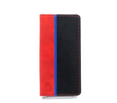 Чохол книжка Carbon для Xiaomi Redmi 9C red/black (4you)