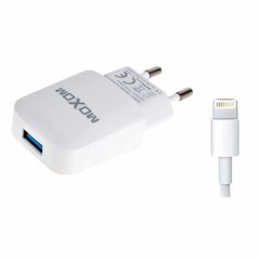Мережевий зарядний пристрій MOXOM KH-06 iPhone 2.1A 1USB white