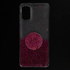 Силіконовий чохол Fashion popsoket для Samsung A41 pink
