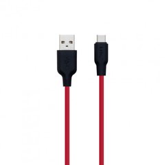 USB кабель Hoco X21 Silicone Type-C 3A 1m black/red