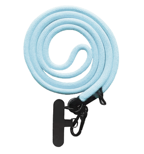 Шнурок NEW (120см) 8mm с карабином+держатель для чехлов (универсальный) light blue