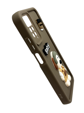 Чехол Pretty Things для Xiaomi Redmi Note 11 Pro/Note 12 Pro 4G brown/baby Full Camera