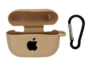 Чохол for AirPods Pro силіконовий + карабін gold box