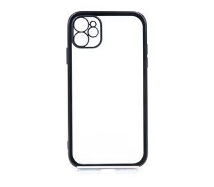 Силіконовий чохол Сlear для iPhone 11 black Full Camera з глянсовою окантовкою