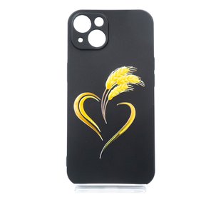 Силіконовий чохол MyPrint для iPhone 13 Три колоски Epik Black TPU Full camera