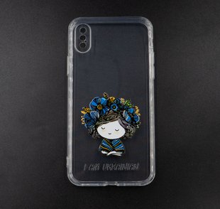 Силіконовий чохол MyPrint для iPhone X/XS (I am Ukraine), clear Full Camera